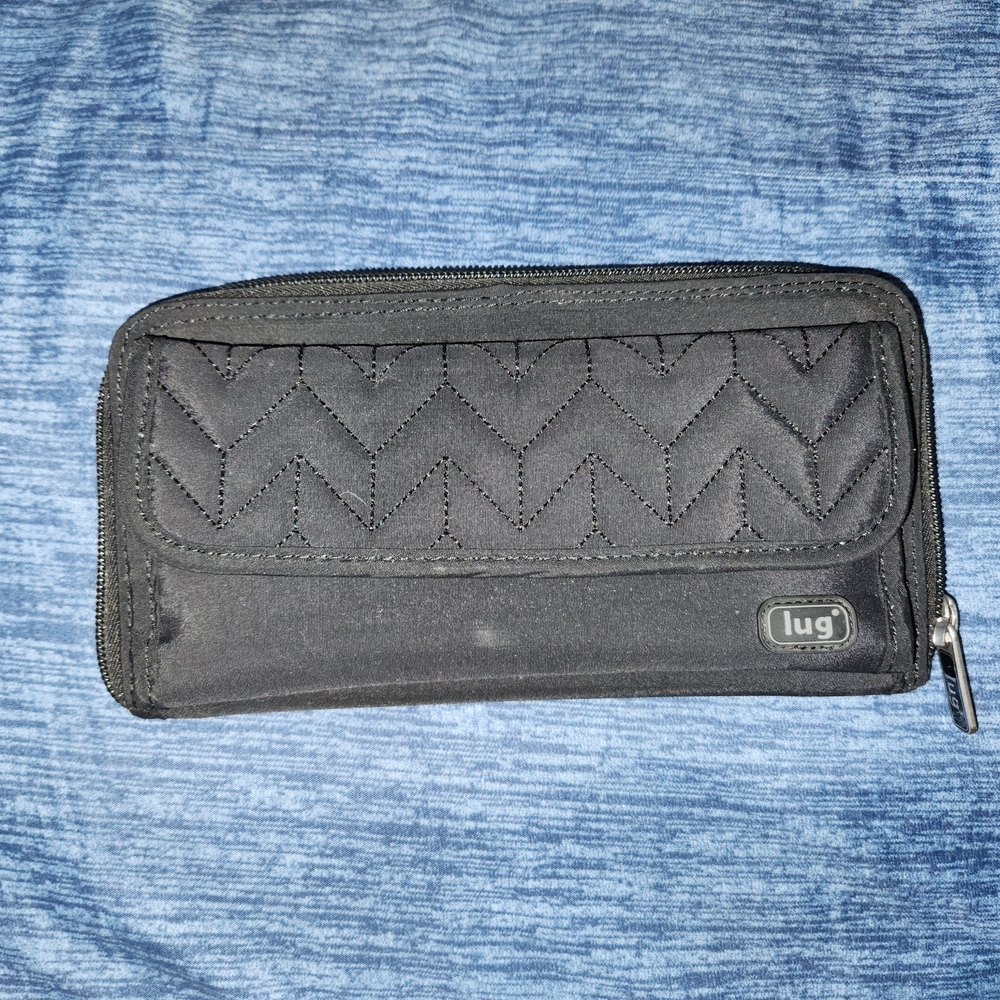 Lug Black Quilted Kickflip Wallet